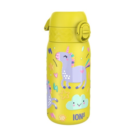 Sticla apa pentru copii, inox, 400ml, Yellow, Unicorns - Ion8