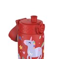 Sticla apa pentru copii, inox, 400ml, Red, Unicorns - Ion8