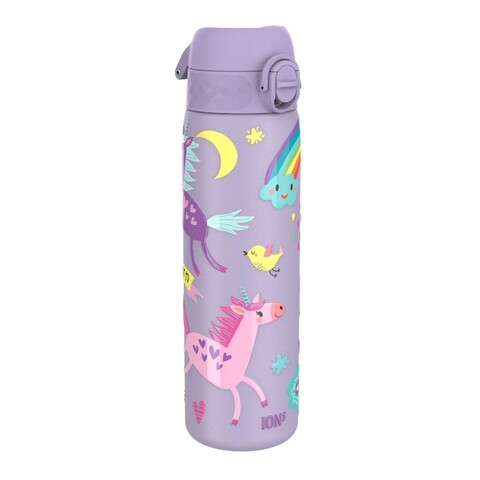 Sticla apa pentru copii Slim, inox, 600ml, Periwinkle, Unicorns - Ion8