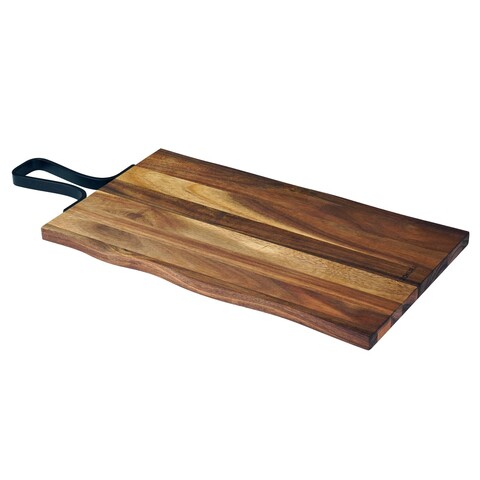 Tocator cu maner, din lemn de acacia, 39 x 22 cm, Grosime 1,5 cm - Zokura