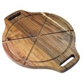 Platou servire pizza, lemn de acacia, 42 x 33 cm - Zokura