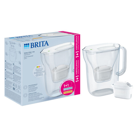 Cana filtranta BRITA Style Essential 2,4 L + 2 filtre Maxtra Pro (White)