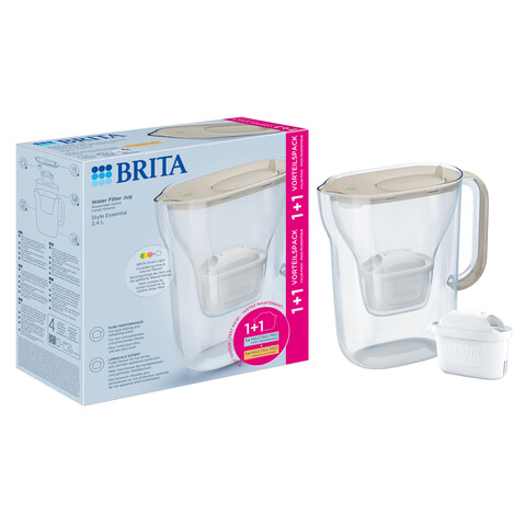 Cana filtranta BRITA Style Essential 2,4 L + 2 filtre Maxtra Pro (Sand)