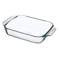 Set 2 vase dreptunghiulare, din sticla termorezistenta, 3L/4L, 