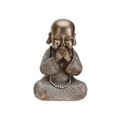 Decoratiune Buddha, Speak No Evil, 19x11x23.5 cm, poliston, auriu