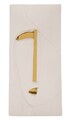 Decoratiune de perete, Mauro Ferretti, Nairobi, 23.5x6.5x49.5 cm, ceramica, alb/auriu