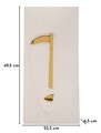 Decoratiune de perete, Mauro Ferretti, Nairobi, 23.5x6.5x49.5 cm, ceramica, alb/auriu