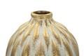 Vaza decorativa, Mauro Ferretti, Pepitas, 18.5x37.5 cm, ceramica, gri/auriu