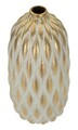 Vaza decorativa, Mauro Ferretti, Pepitas, 18.5x37.5 cm, ceramica, gri/auriu