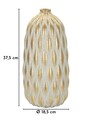 Vaza decorativa, Mauro Ferretti, Pepitas, 18.5x37.5 cm, ceramica, gri/auriu