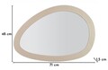 Oglinda de perete, Mauro Ferretti, Saturn, 71x1.5x48 cm, fier/MDF, gri dove