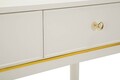 Consola, Mauro Ferretti, Camille, 101x37x78 cm, lemn de pin, alb/auriu