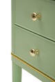 Noptiera, Mauro Ferretti, Camille, 40x30x71 cm, lemn de pin, verde/auriu