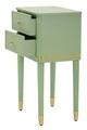 Noptiera, Mauro Ferretti, Camille, 40x30x71 cm, lemn de pin, verde/auriu