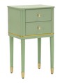 Noptiera, Mauro Ferretti, Camille, 40x30x71 cm, lemn de pin, verde/auriu