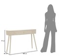 Consola, Mauro Ferretti, Shy, 108x30x77 cm, lemn de pin, alb/auriu