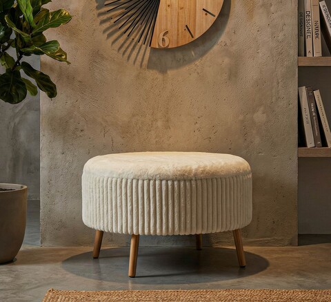 Taburet, Mauro Ferretti, Goteborg, 83x56 cm, MDF/poliester, alb