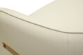 Canapea 2 locuri, Mauro Ferretti, Minsk, 160x84x77 cm, lemn de pin/piele ecologica, alb/auriu