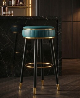 Verde;Negru;Auriu, Scaun de bar