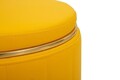 Taburet cu spatiu de depozitare, Mauro Ferretti, London, 46.5x44 cm, lemn de pin/piele ecologica, galben mustar/auriu