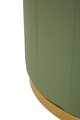Taburet cu spatiu de depozitare, Mauro Ferretti, London, 46.5x44 cm, lemn de pin/piele ecologica, verde/auriu