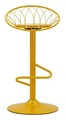 Scaun de bar, Mauro Ferretti, Clox, 49x45x92 cm, metal, galben mustar