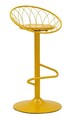 Scaun de bar, Mauro Ferretti, Clox, 49x45x92 cm, metal, galben mustar