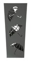 Suport pentru umbrele, Mauro Ferretti, Holder -A, 19x19x48 cm, metal, gri