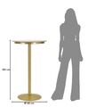 Masa de bar, Mauro Ferretti, Simply, 60x103 cm, metal/imitatie de marmura, auriu/alb