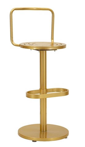 Scaun de bar, Mauro Ferretti, Tixy, 38x94 cm, metal, auriu