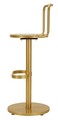Scaun de bar, Mauro Ferretti, Tixy, 38x94 cm, metal, auriu