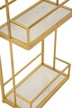 Masa de bar, Mauro Ferretti, Luxy, 120x45x150 cm, metal/imitatie de marmura, auriu/alb