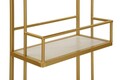 Masa de bar, Mauro Ferretti, Luxy, 120x45x150 cm, metal/imitatie de marmura, auriu/alb