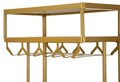 Masa de bar, Mauro Ferretti, Luxy, 120x45x150 cm, metal/imitatie de marmura, auriu/alb