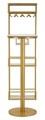 Masa de bar, Mauro Ferretti, Luxy, 120x45x150 cm, metal/imitatie de marmura, auriu/alb