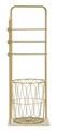 Suport pentru prosoape, Mauro Ferretti, Trop, 40x30x112 cm, metal/imitatie de marmura, auriu/alb