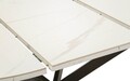 Masa extensibila dining, Mauro Ferretti, Martin, 100-140x75 cm, metal/ceramica, negru/alb