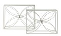 Set 2 console, Mauro Ferretti, Paradise, 100x30x78 cm, metal/sticla, argintiu
