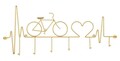 Cuier de perete, Mauro Ferretti, Bicycle, 59x3.2x26.5 cm, metal, auriu