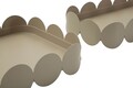Set 2 tavi decorative, Mauro Ferretti, Saturn, 40x16.5x4.5 cm, metal, gri dove