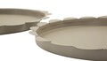 Set 2 tavi decorative, Mauro Ferretti, Saturn, 33x33x2 cm, metal, gri dove