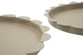Set 2 tavi decorative, Mauro Ferretti, Saturn, 33x33x2 cm, metal, gri dove