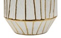 Lampa de masa, Mauro Ferretti, Tangeri, 1 x E27, 40W, 45x73 cm, ceramica, alb/auriu