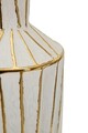 Lampa de masa, Mauro Ferretti, Tangeri, 1 x E27, 40W, 45x73 cm, ceramica, alb/auriu