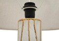 Lampa de masa, Mauro Ferretti, Tangeri, 1 x E27, 40W, 45x73 cm, ceramica, alb/auriu