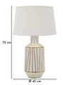 Lampa de masa, Mauro Ferretti, Tangeri, 1 x E27, 40W, 45x73 cm, ceramica, alb/auriu