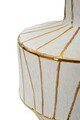 Lampa de masa, Mauro Ferretti, Tangeri, 1 x E27, 40W, 40x60 cm, ceramica, alb/auriu