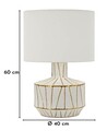 Lampa de masa, Mauro Ferretti, Tangeri, 1 x E27, 40W, 40x60 cm, ceramica, alb/auriu