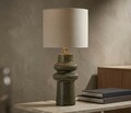 Lampa de masa, Mauro Ferretti, Harmony, 1 x E27, 40W, 30x64.5 cm, ceramica, verde