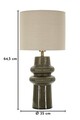 Lampa de masa, Mauro Ferretti, Harmony, 1 x E27, 40W, 30x64.5 cm, ceramica, verde